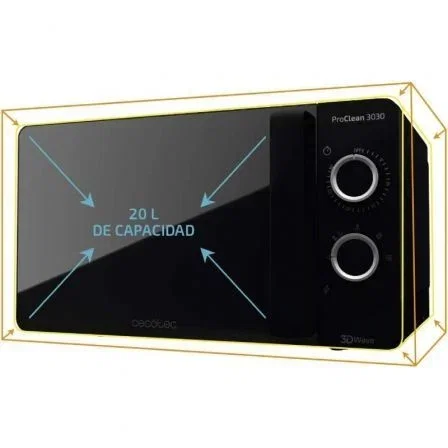Cecotec ProClean 3030 Microondas 20L 700W Negro